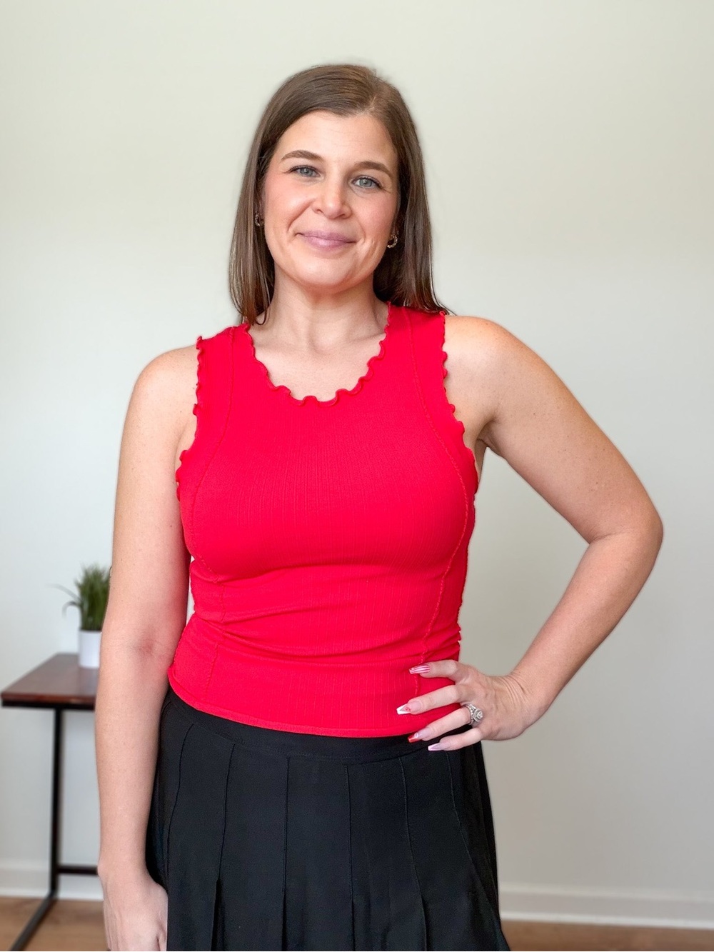 Petal Edge Fitted Top